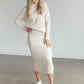 Oatmeal Knit Sweater Set FF Tops