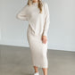 Oatmeal Knit Sweater Set FF Tops