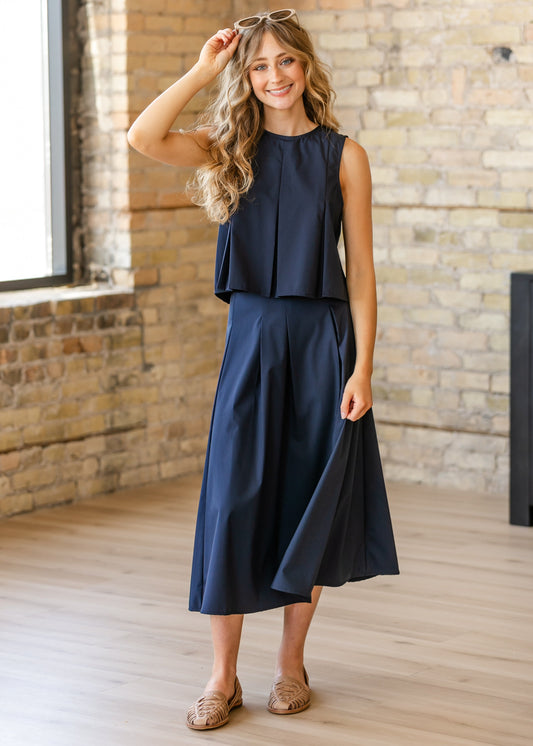 Ocean Calls Pleats Maxi Skirt FF Skirts