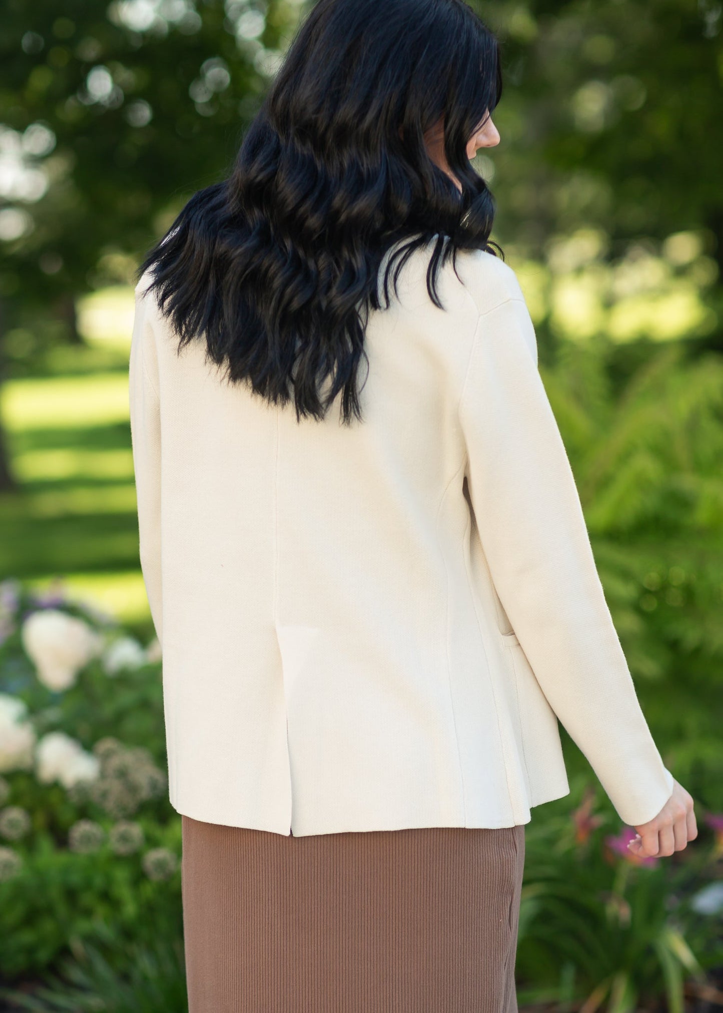 Off White Sweater Blazer FF Layering Essentials