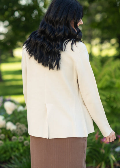 Off White Sweater Blazer FF Layering Essentials
