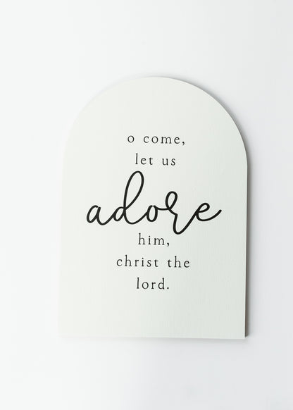 Oh Come Let Us Adore Him Christian Wall Art FF Home + Lifestyle