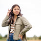 Olive Green High-Low Button Up Utility Jacket - FINAL SALE FF Tops