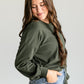 Olive Soft Crewneck Pullover Top FF Tops