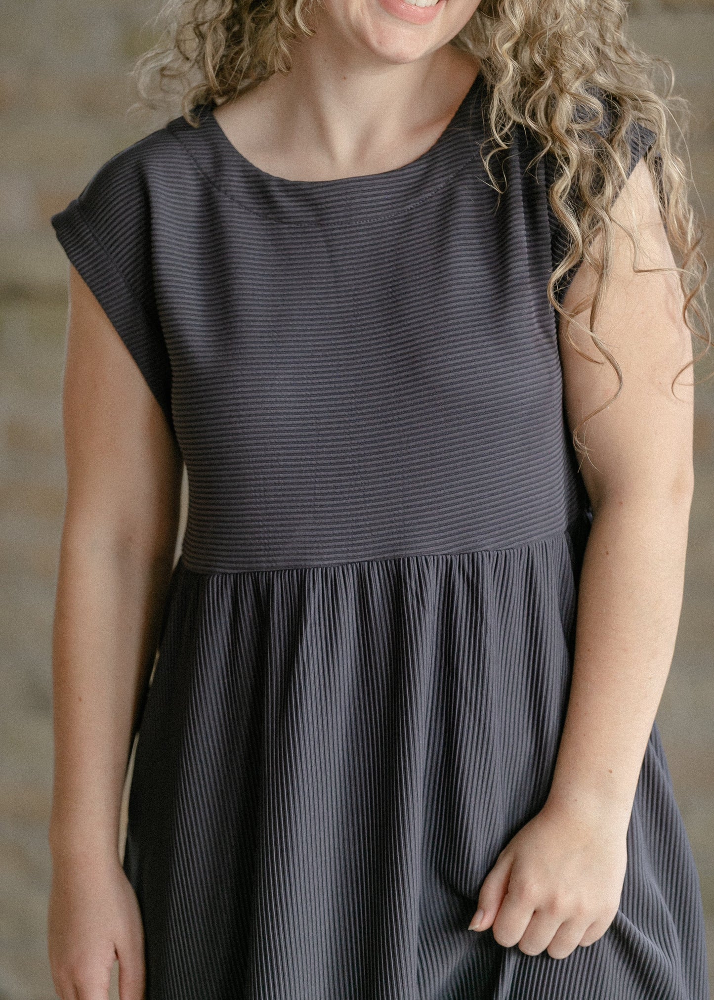 Olivia A-line Solid Midi Dress IC Dresses