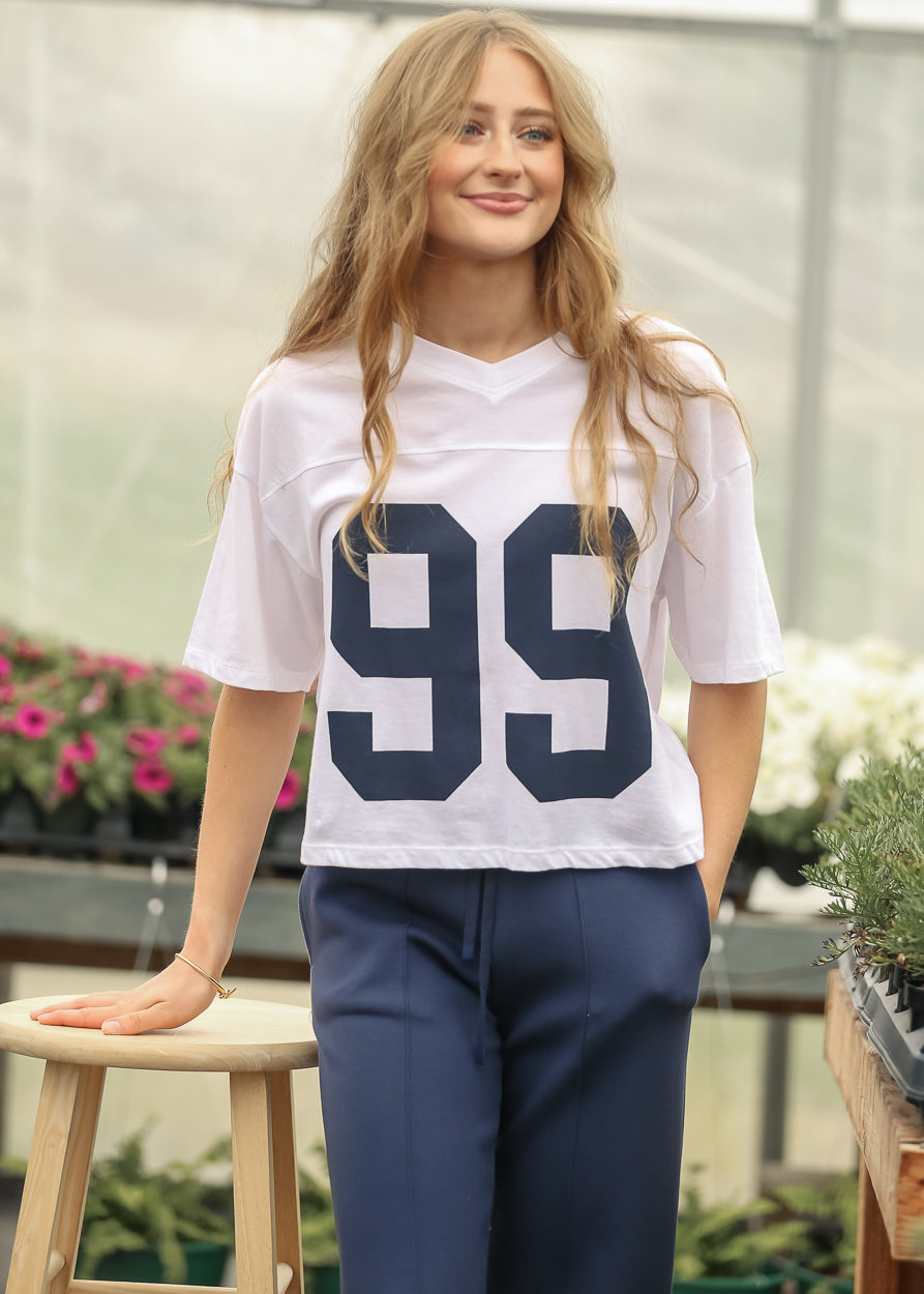 Olivia Short Sleeve V-Neck Top - FINAL SALE FF Tops