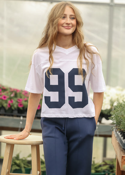 Olivia Short Sleeve V-Neck Top - FINAL SALE FF Tops