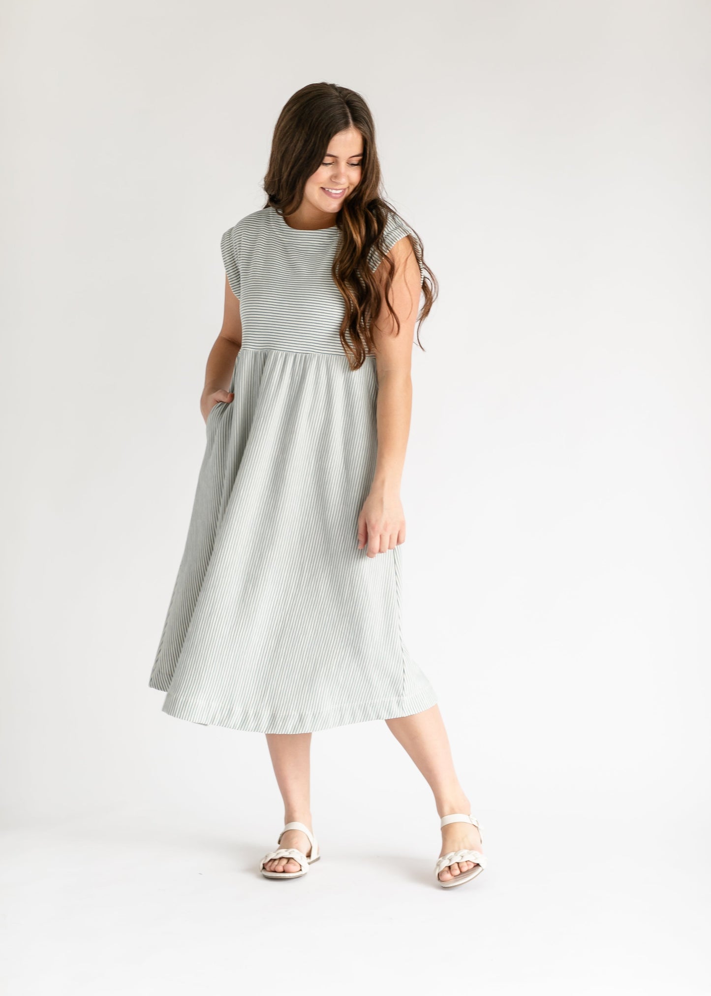 Olivia Striped Midi Dress - COMING SOON IC Dresses