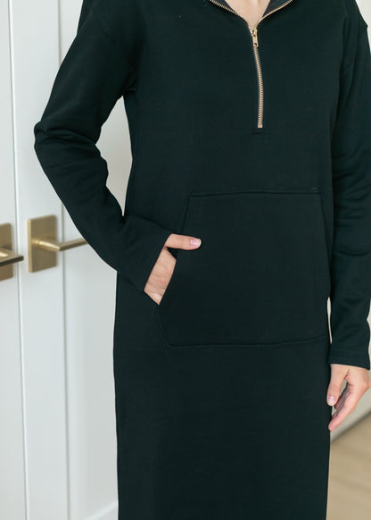 Olympia Black 1/4 Zip Sweatshirt IC Dresses