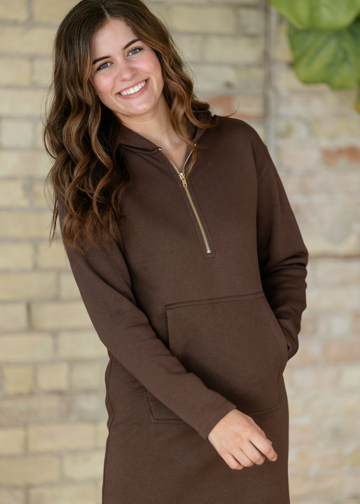 Olympia Espresso 1/4 Zip Sweatshirt IC Dresses