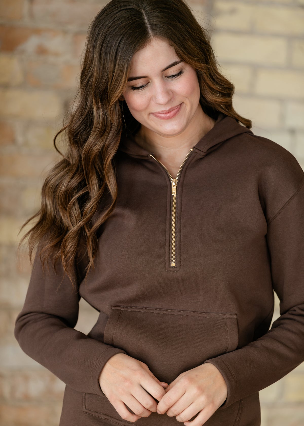 Olympia Espresso 1/4 Zip Sweatshirt IC Dresses