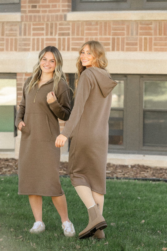 Olympia Zipper Sweatshirt Dress IC Dresses