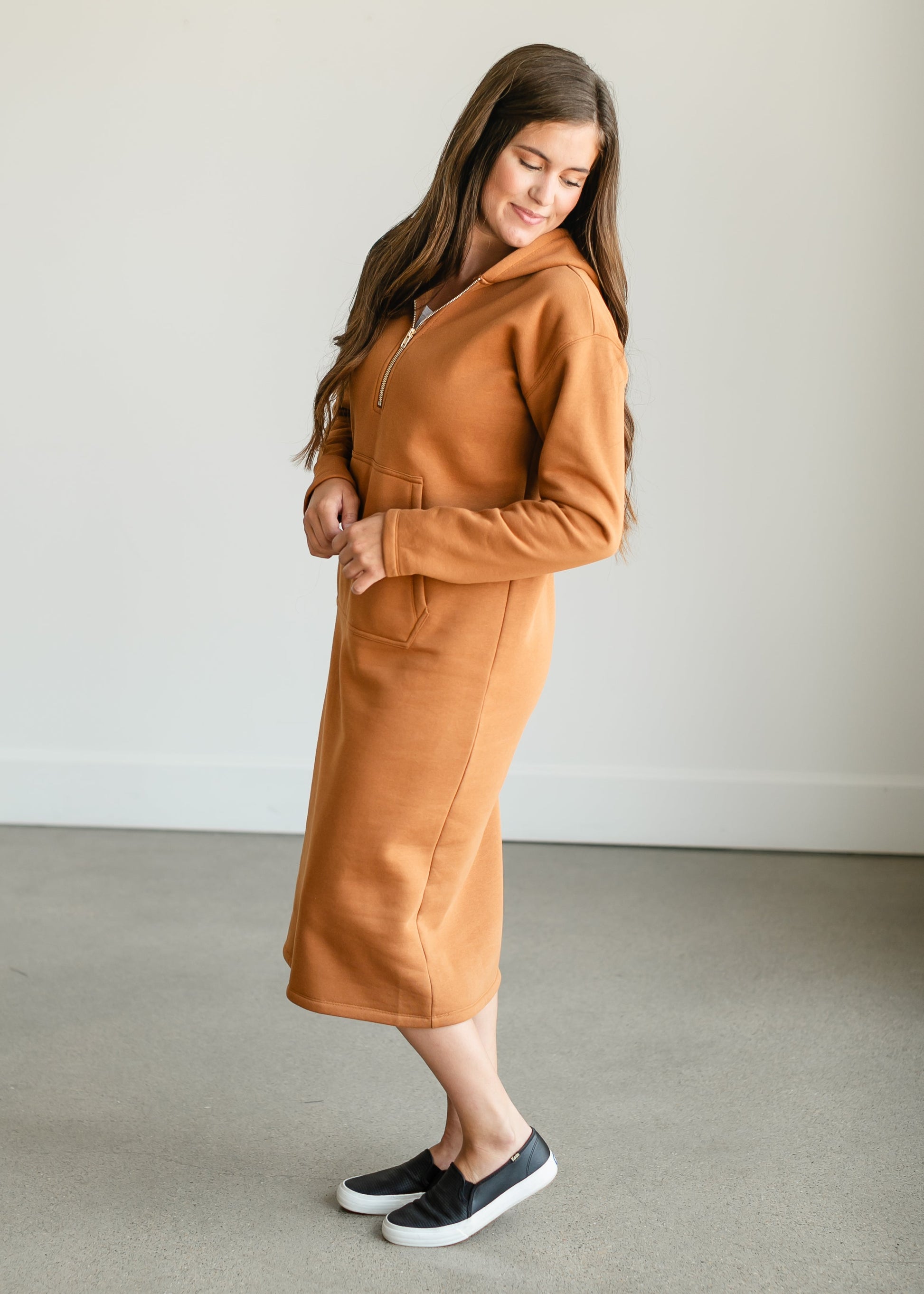 Olympia Zipper Sweatshirt Dress IC Dresses