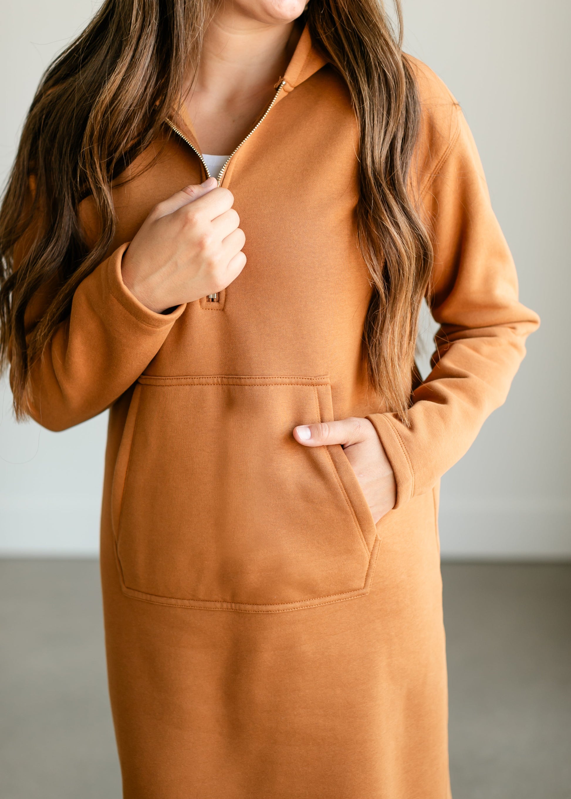 Olympia Zipper Sweatshirt Dress IC Dresses