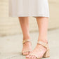 One Band Ankle Strap Block Heel Sandal Shoes