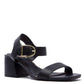 One Band Ankle Strap Block Heel Sandal Shoes