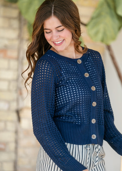 Open Cable Knit Cardigan FF Layering Essentials