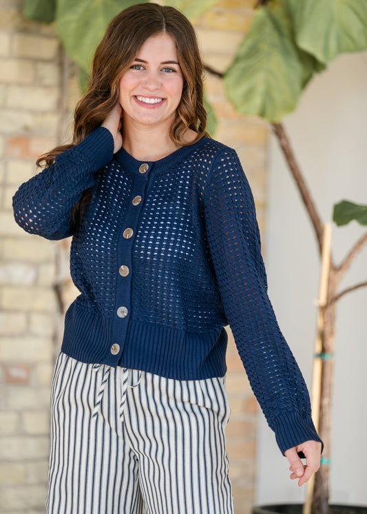 Open Cable Knit Cardigan FF Layering Essentials