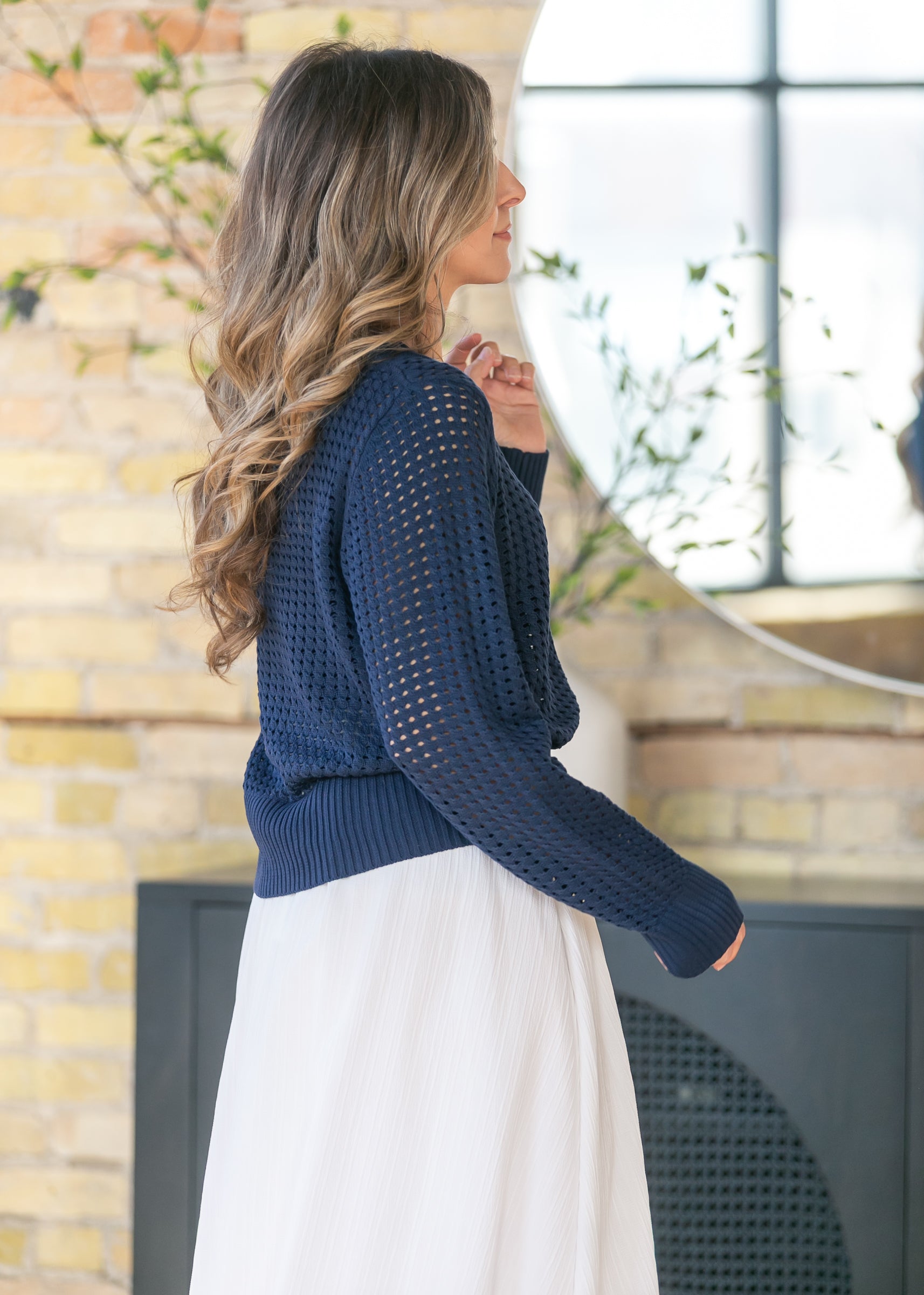 Open Cable Knit Cardigan FF Layering Essentials