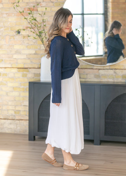 Open Cable Knit Cardigan FF Layering Essentials