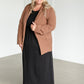 Open Front Knit Blazer FF Tops Camel / S