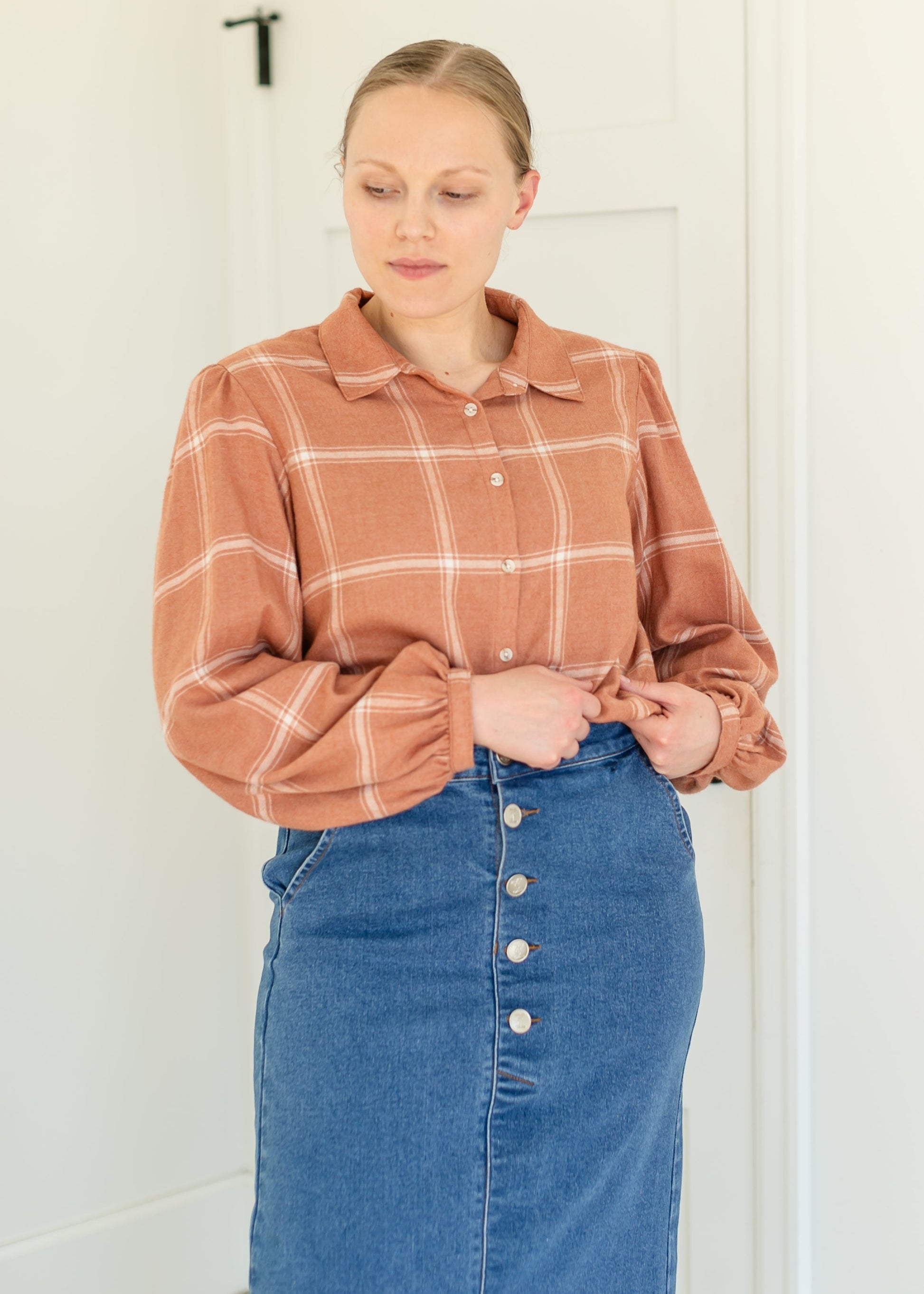 Overland Plaid Button Up Top FF Tops