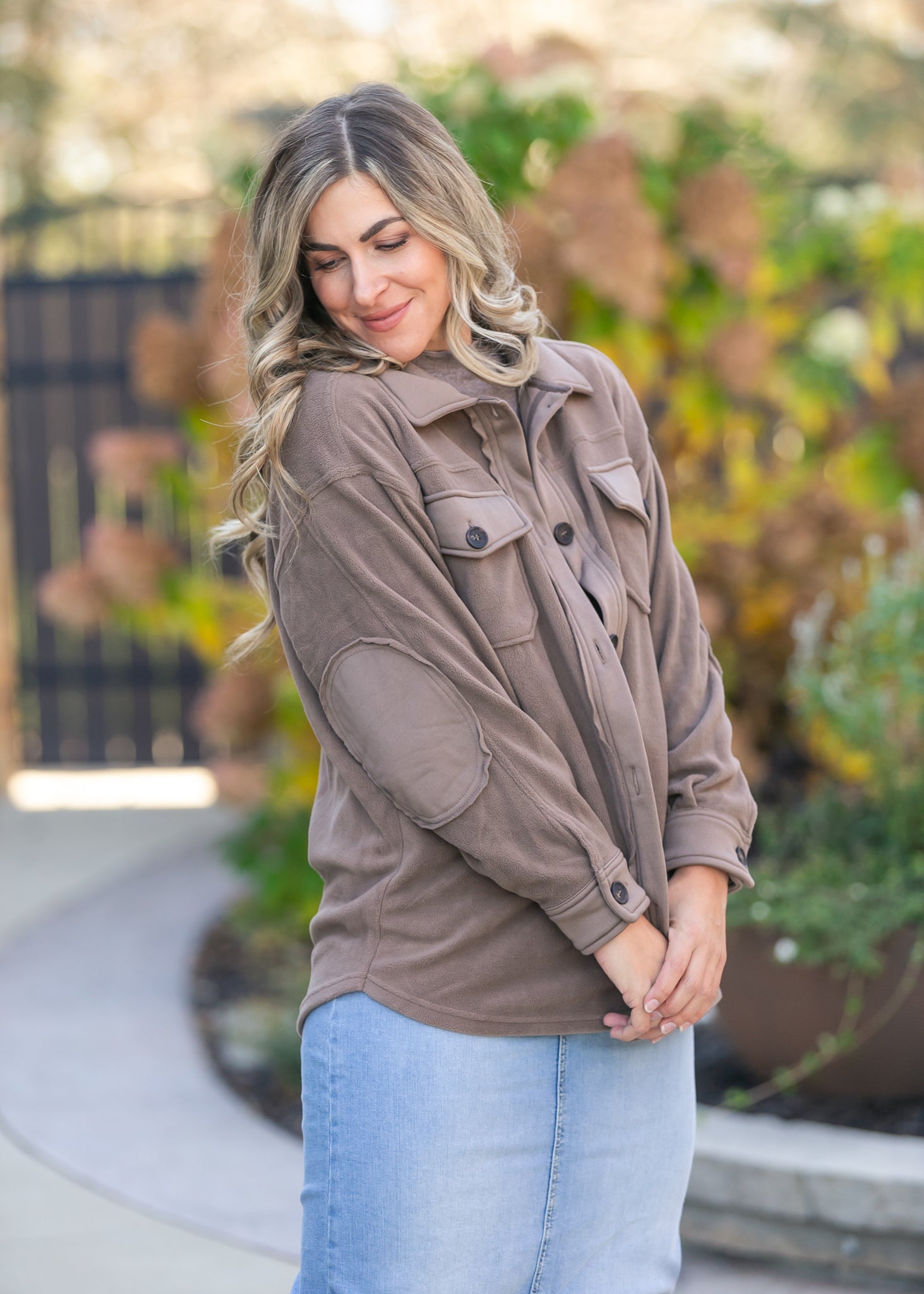 Oversized Fleece Button Up Shacket FF Layering Essentials