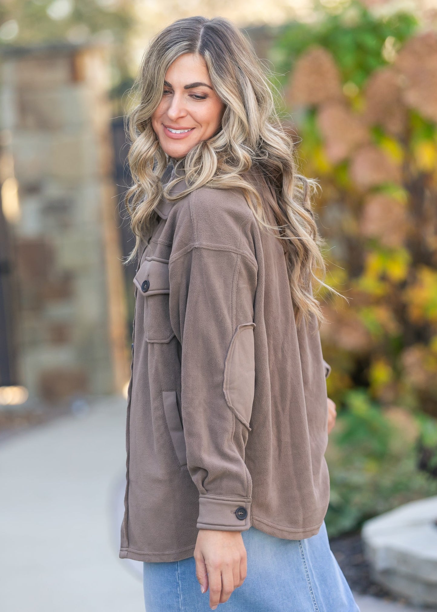 Oversized Fleece Button Up Shacket FF Layering Essentials