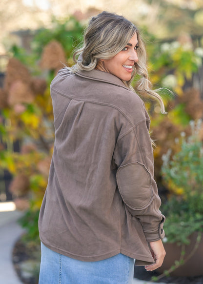 Oversized Fleece Button Up Shacket FF Layering Essentials