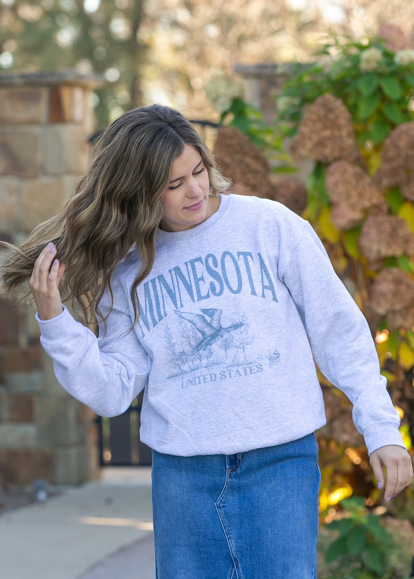 Oversized Minnesota Graphic Sweatshirt FF Tops