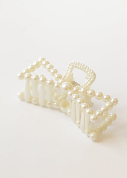 Pearl Bow Claw Clip Accessory