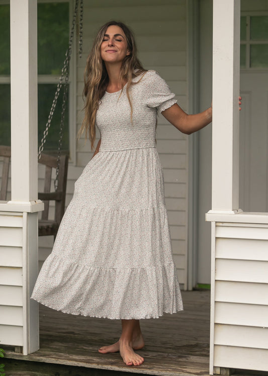 Penelope Smocked Midi Dress IC Dresses