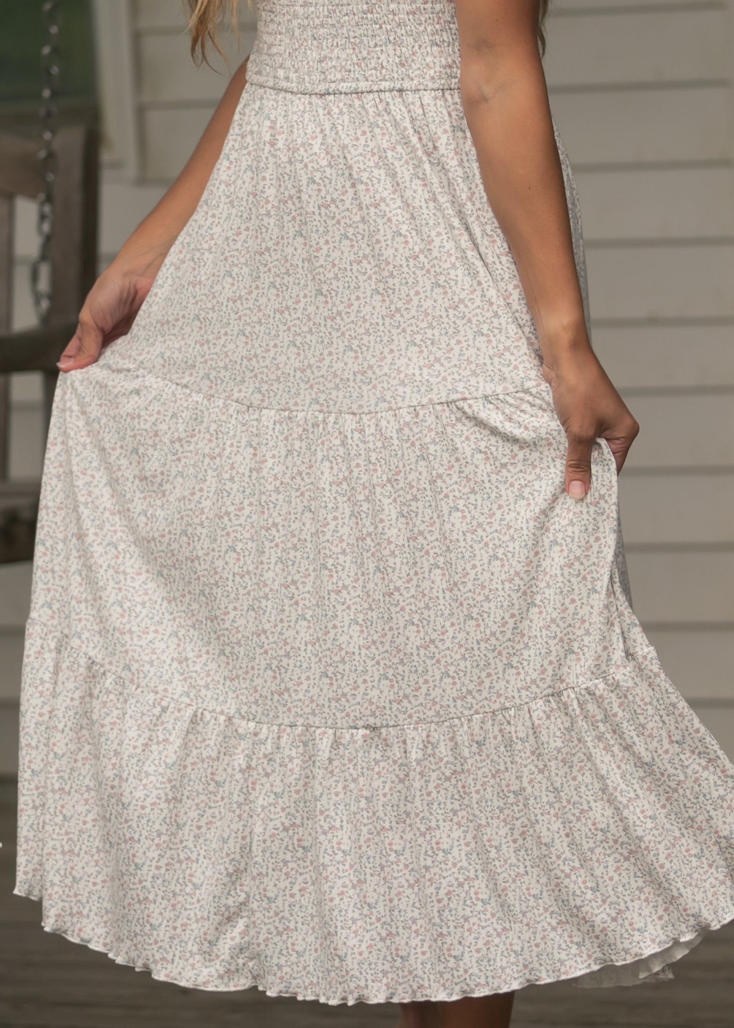 Penelope Smocked Midi Dress IC Dresses