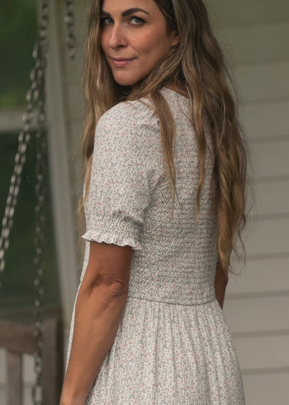 Penelope Smocked Midi Dress IC Dresses