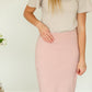 Peony Pink Knit Pencil Skirt - FINAL SALE FF Skirts