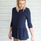 Peplum Solid Top-FINAL SALE FF Tops