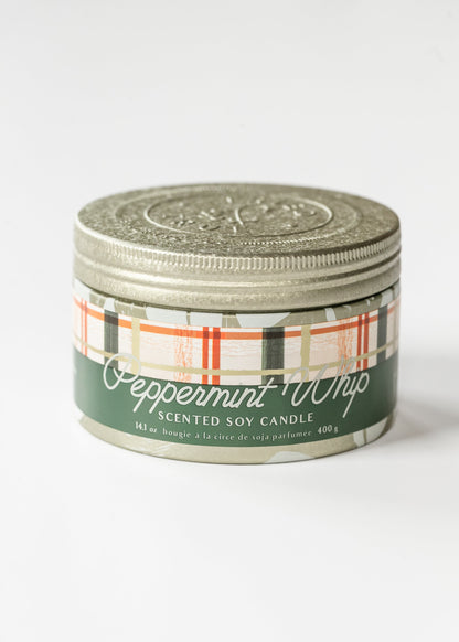 Peppermint Whip Large Tin Candle FF Home + Lifestyle
