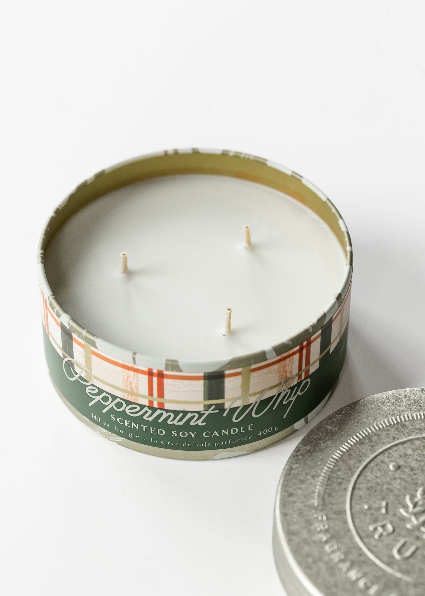 Peppermint Whip Large Tin Candle FF Home + Lifestyle