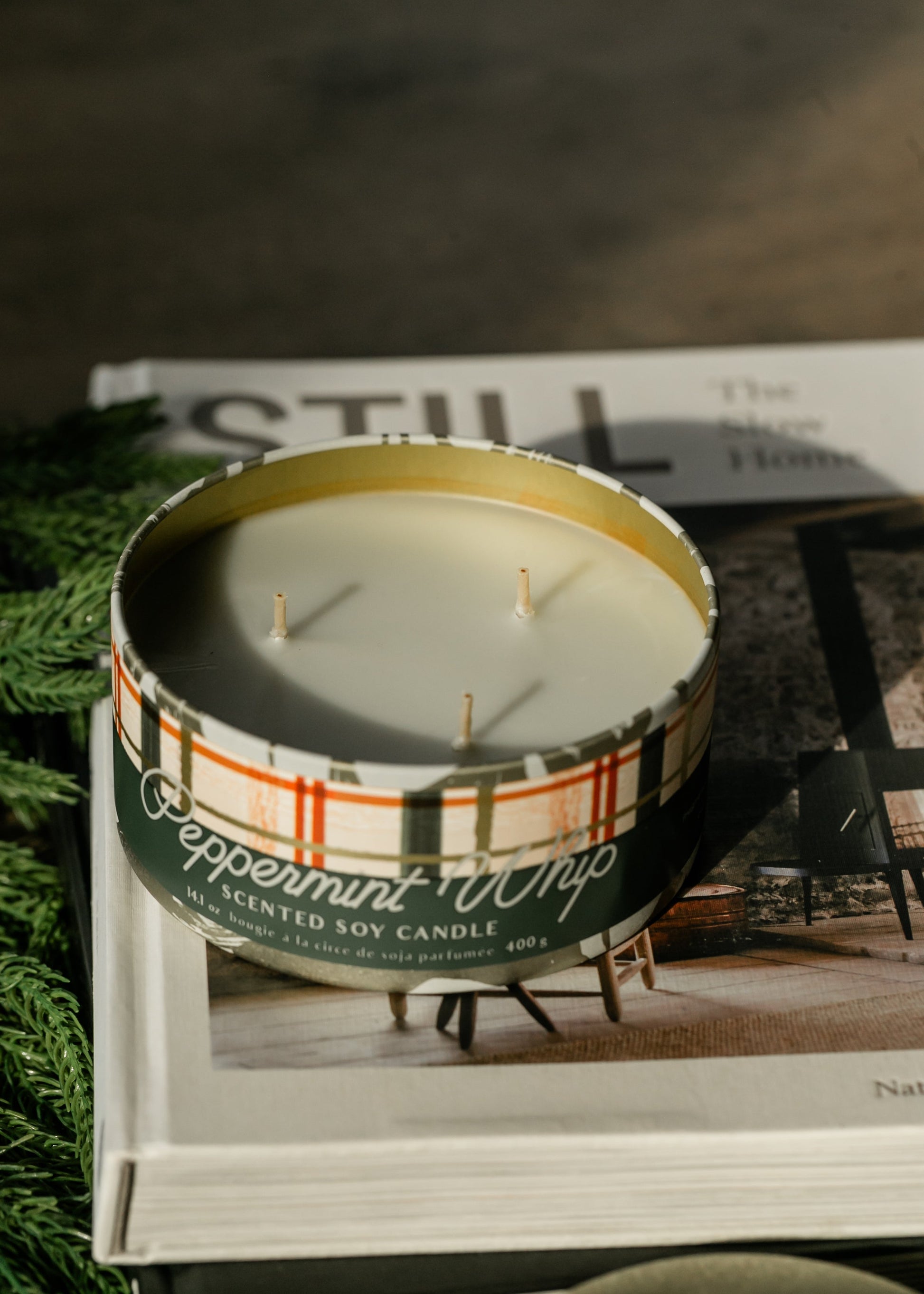 Peppermint Whip Large Tin Candle FF Home + Lifestyle