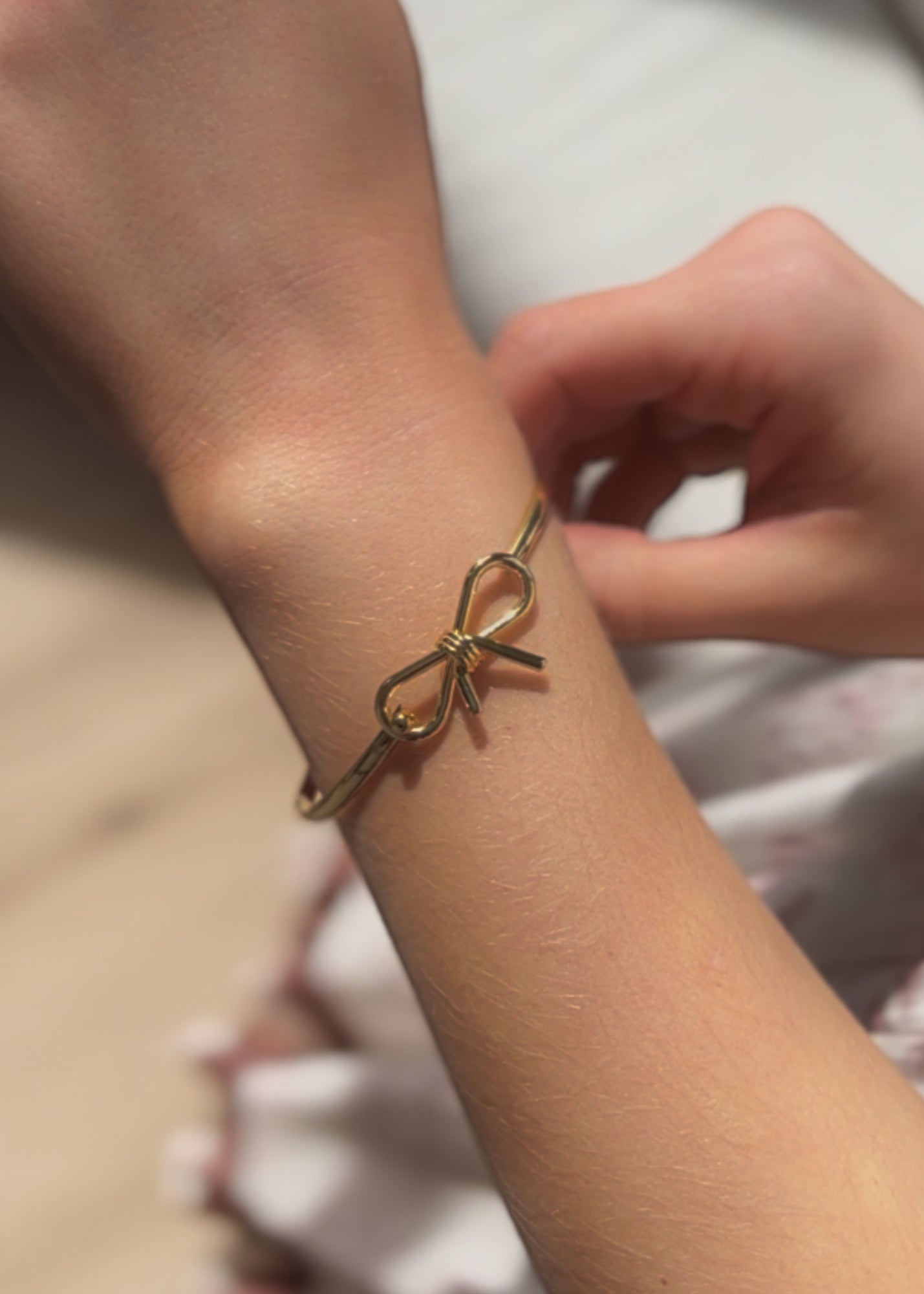 Petite Bow Bangle Bracelet Accessory