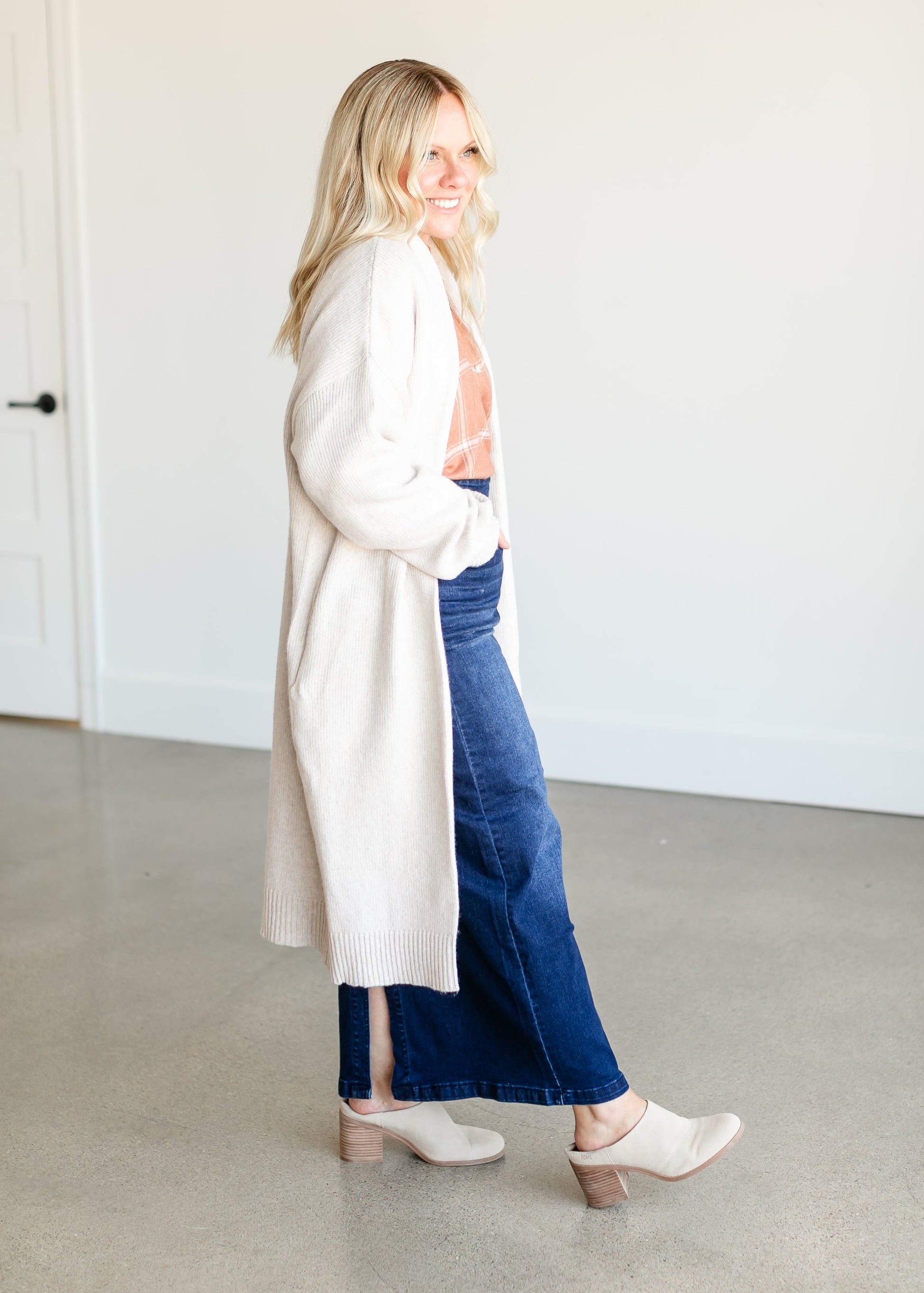 Phoebe Duster Open Front Sweater FF Tops