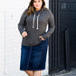 Pinstripe Mock Neck Knit Top FF Tops