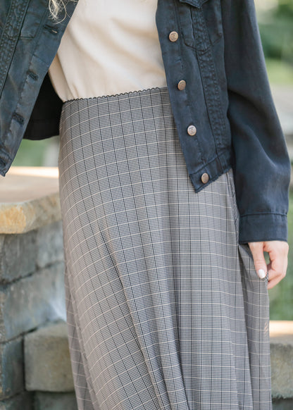 Plaid Mesh A-line Skirt FF Skirts