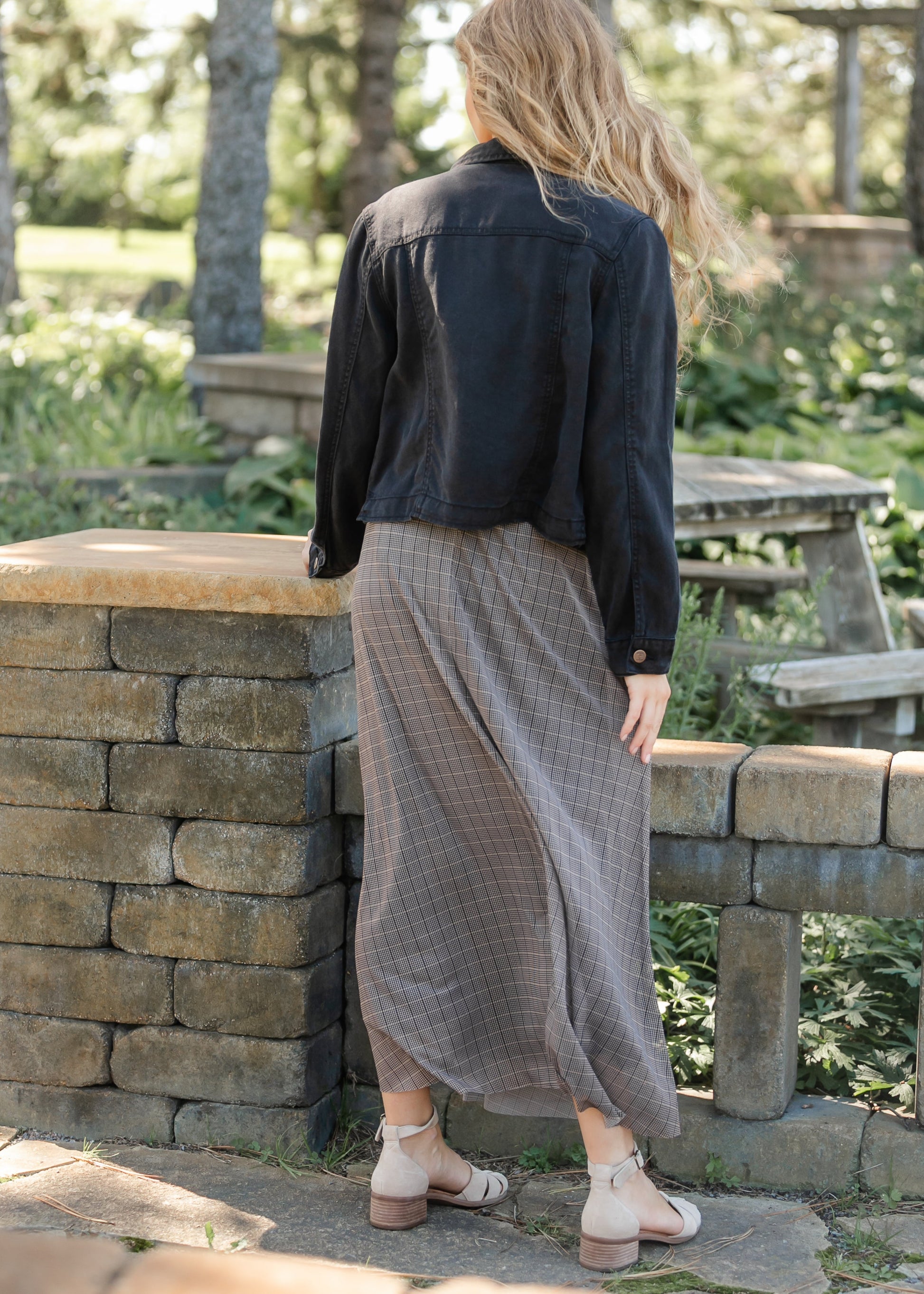Plaid Mesh A-line Skirt FF Skirts