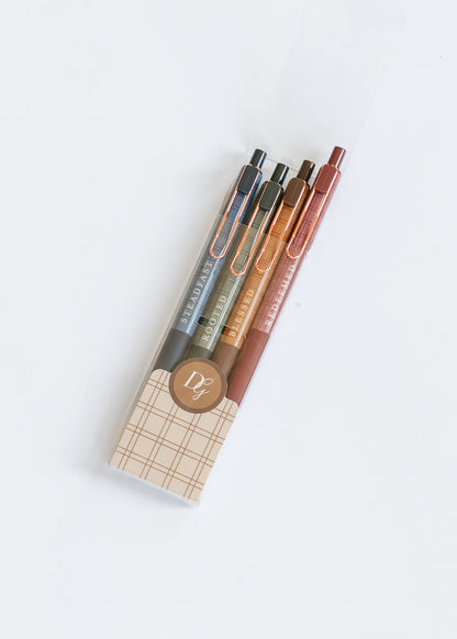 Plaid Pen 4 Piece Set Gifts