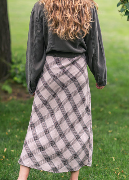 Plaid Print Midi Skirt FF Skirts