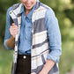 Plaid Print Sherpa Lined Vest FF Tops