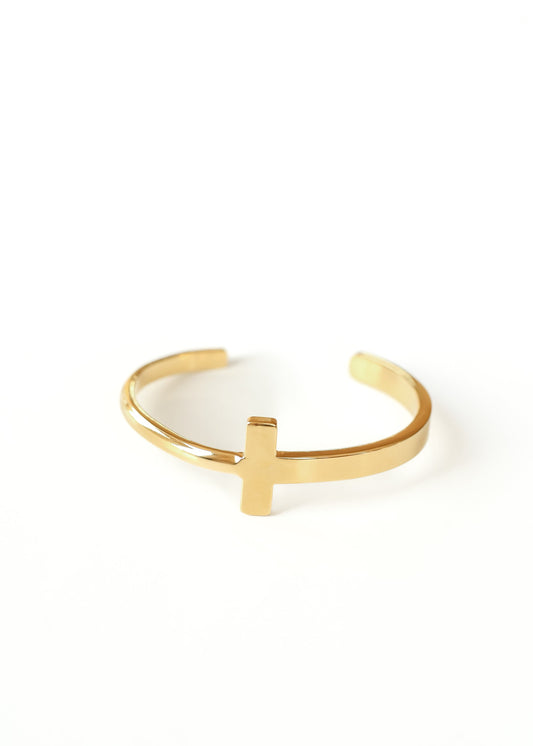 Platinum Cross Bangle Accessory