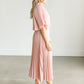 Pleated Blush Maxi Dress FF Dresses