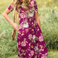 Plum Floral Pocket Midi Dress - FINAL SALE FF Dresses
